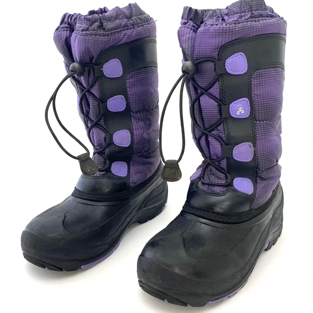 Kamik Big Girl Youth Purple Moonracer Winter Boots SZ 4 (Boots Only)